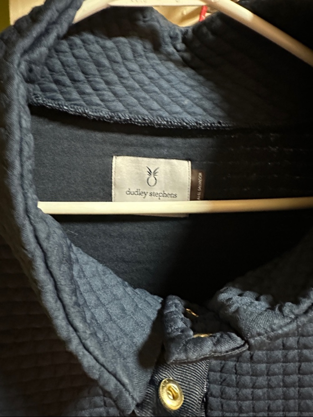 Dudley Stephens Quilted Turtleneck Pullover - Navy - Picture 2 of 7